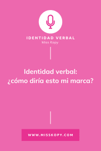 qué es la identidad verbal