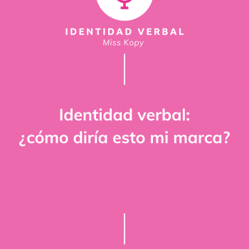 qué es la identidad verbal