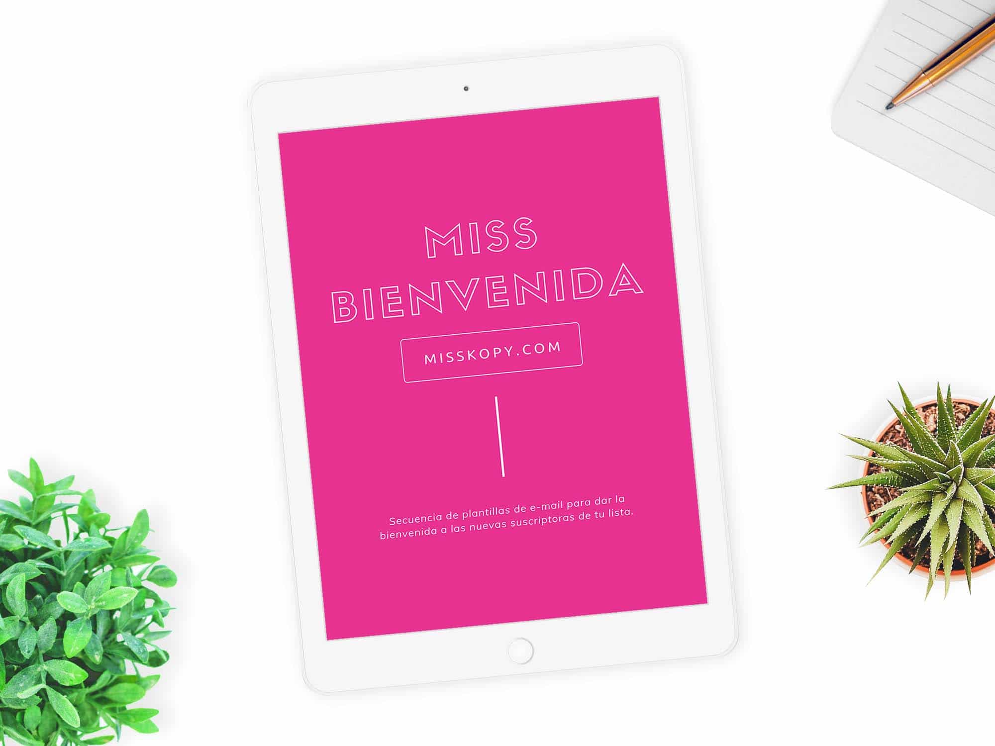 Imagen Miss Bienvenida Plantillas copywriting secuencia emails bienvenida